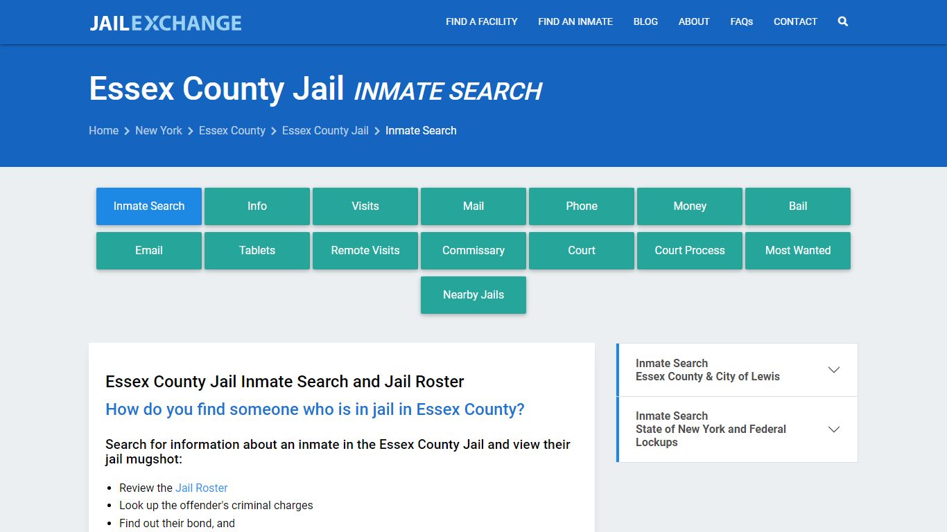 Inmate Search: Roster & Mugshots - Essex County Jail, NY