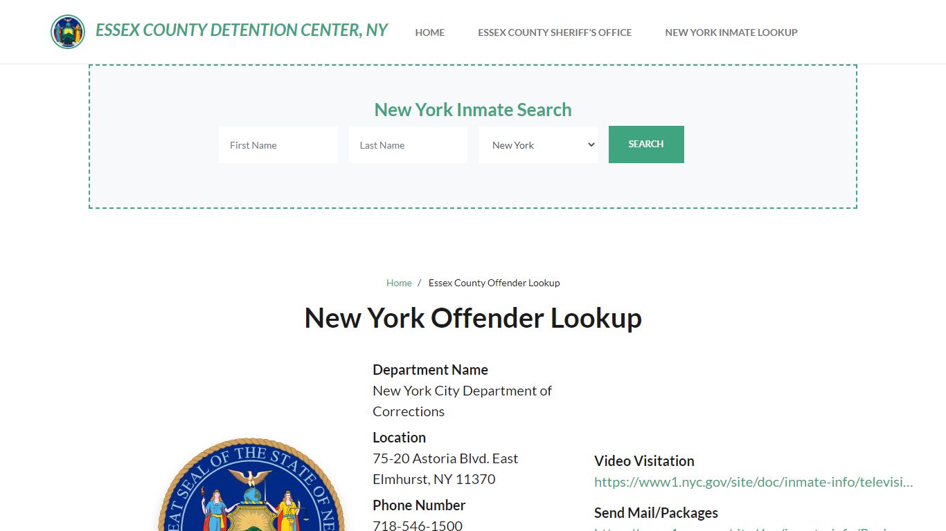 New York Inmate Search, Jail Rosters